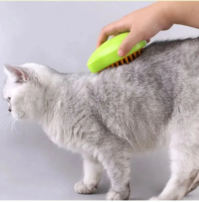 ESCOVA A VAPOR PARA CÃES E GATOS 3 EM 1